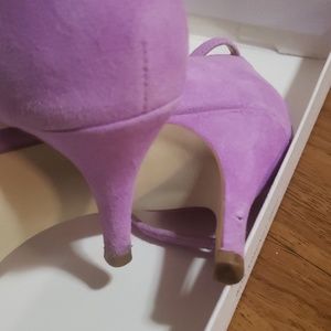 Lavender suede heels